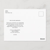 ベビーシンプル写真ありがとう ポストカード (裏面)