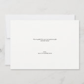 ベビーシンプル写真を紹介するChicありがとう 招待状 (裏面)