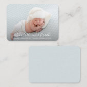 ベビーシンプル写真少子出産告知 ノートカード (正面/裏面)