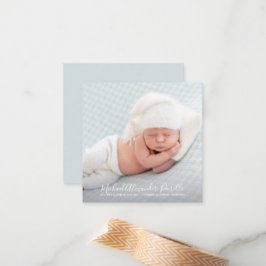 ベビーシンプル写真少子出産告知 ノートカード
