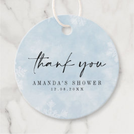 ベビーシンプル冬のベビーシャワー外は寒い フェイバータグ