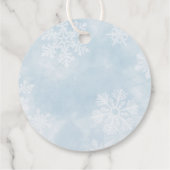 ベビーシンプル冬のベビーシャワー外は寒い フェイバータグ (裏面)