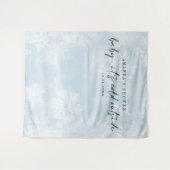 ベビーシンプル冬の外は寒い タペストリー (正面(横))