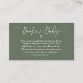 ベビーシンプル挿入カード用のSageグリーンブック 名刺 (正面)