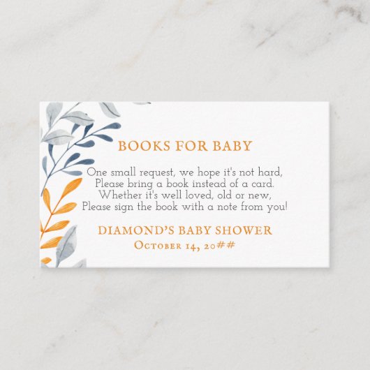 ベビーシンプル用の紅葉の本 エンクロージャーカード (正面)