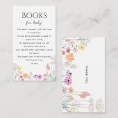 ベビーシンプル用ワイルドフラワー赤ちゃんシャワーブック エンクロージャーカード (正面/裏面)