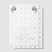 ベビーシンプル第一聖教バプテスマ ベラム紙招待状 (オフセット (招待状))