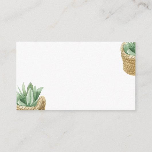 ベビーシンプル請求の多肉書籍 エンクロージャーカード (裏面)