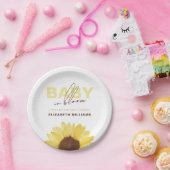 ベビーシンプル開花シャワーパーティー ペーパープレート (パーティー)