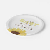 ベビーシンプル開花シャワーパーティー ペーパープレート (アングル)