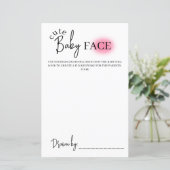 ベビーシンプル顔スケッチゲーム、ベビーシャワーゲーム (スタンド正面)