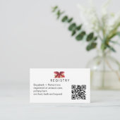 ベビーシンプルQRカード挿入用のギフトレジストリ エンクロージャーカード (スタンド正面)