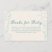 ベビーシーセルビーチベビーシャワー用の本 エンクロージャーカード (正面)