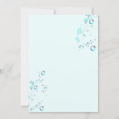 ベビーシータートルガールカスタムエージファースト誕生日 招待状 (裏面)