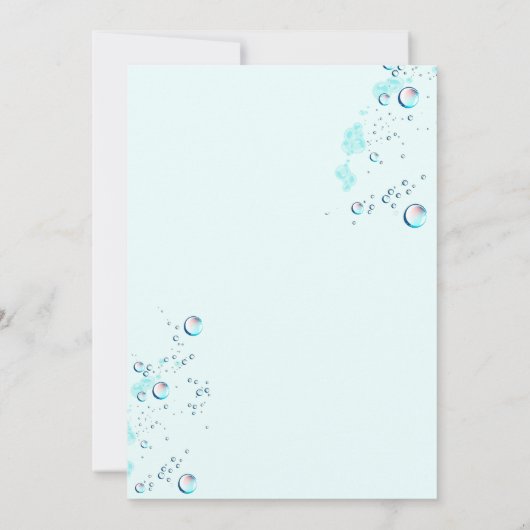 ベビーシータートルボーイカスタムエージファースト誕生日 招待状 (裏面)