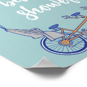 ベビーシートシャワーサイン付きタンデムバイク ポスター (角)