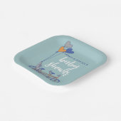 ベビーシートシャワー付タンデムバイクデザイン ペーパープレート (傾斜あり)