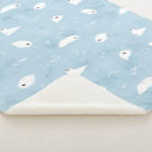 ベビーシールパターンSage Blue シェルパブランケット (3/4)