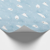 ベビーシールパターンSage Blue ラッピングペーパー (角)