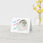 ベビーシール誕生日カード カード (黄色い花)