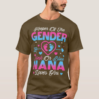 ベビージェンダーがシャワーピンクまたはブルーナナの愛を明らかにする Tシャツ