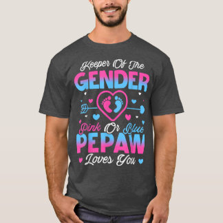 ベビージェンダーがシャワーピンクまたは青いピポーの愛を明らかにする Tシャツ