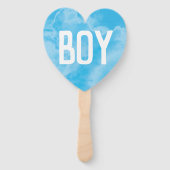 ベビージェンダーが煙の爆弾男の子ブルーピンク ハンドファン (裏面)