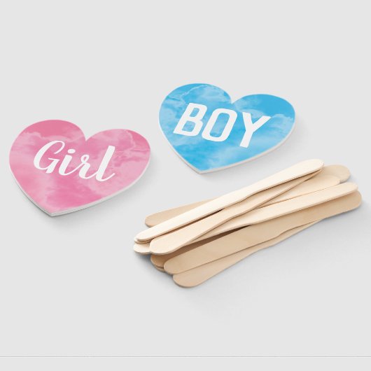 ベビージェンダーが煙の爆弾男の子ブルーピンク ハンドファン (組立なし)