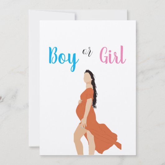 ベビージェンダーリビール:ピンクとブルーの喜び! 招待状 (正面)