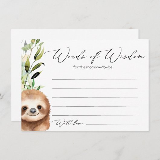 ベビージャングルアニマルアドバイスカード エンクロージャーカード (正面/裏面)