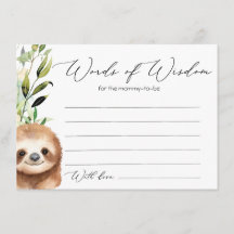 ベビージャングルアニマルアドバイスカード