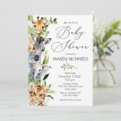 ベビージャングルアニマルベビーシャワー招待状 招待状 (スタンド正面)