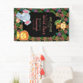 ベビージャングルアニマルワイルドワンベビーシャワー 横断幕 (インサイチュ)