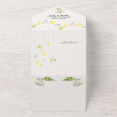 ベビージャングルエレファントベビーシャワー オールインワン招待状 (外側)