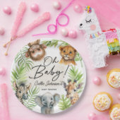 ベビージャングルサファリアニマル ペーパープレート (パーティー)