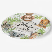 ベビージャングルサファリアニマル ペーパープレート (アングル)