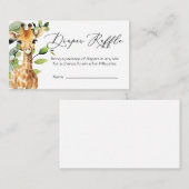 ベビージャングル動物おむつラッフルカード エンクロージャーカード (正面/裏面)