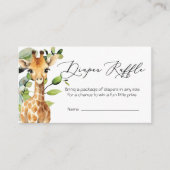 ベビージャングル動物おむつラッフルカード エンクロージャーカード (正面)