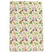 ベビージャングル動物ゴルフ赤ちゃんシャワー ミディアムペーパーバッグ (正面)