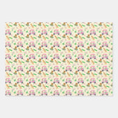 ベビージャングル動物ゴルフ赤ちゃんシャワー ラッピングペーパーシート (正面3)