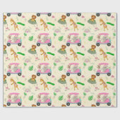 ベビージャングル動物ゴルフ赤ちゃんシャワー ラッピングペーパー (フラット)