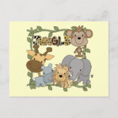 ベビージャングル動物Tシャツとギフト ポストカード (正面)