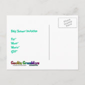 ベビージャングル25ベビーシャワー招待状カスタマイズ-  インビテーションポストカード (裏面)