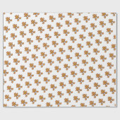 ベビージンジャーパン甘いクリスマスオンホワイト ラッピングペーパー (フラット)