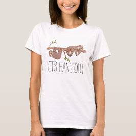 ベビースぶら下がったナマケモノの木 Tシャツ