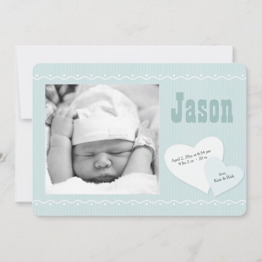 ベビースイートアートブルーフォトバースアナウンス 案内状 (正面)