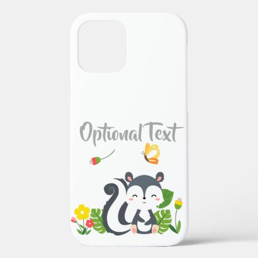 ベビースカンク、蝶と花 Case-Mate iPhoneケース (裏面)