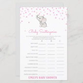 ベビースキャッタリー赤ちゃんシャワーゲーム印刷 (正面/裏面)