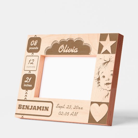 ベビースクリプトの刻印フレーム レーザー彫刻フレーム (左)