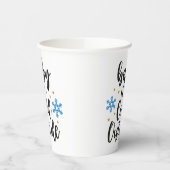 ベビースクリプト外で寒エレガントいスノーフレーク 紙コップ (左)